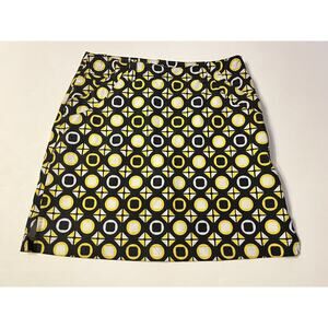 Nivo NVO Golf Skort Skirt •Women 4•Black Gray Stretch Zipper Pockets Shorts